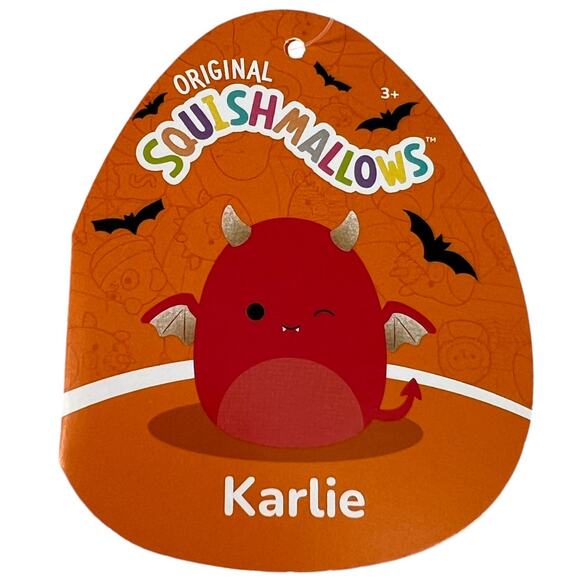 Squishmallow Karlie the Red Devil Halloween Plush Stuffed Animal with Clip - Picture 8 of 14